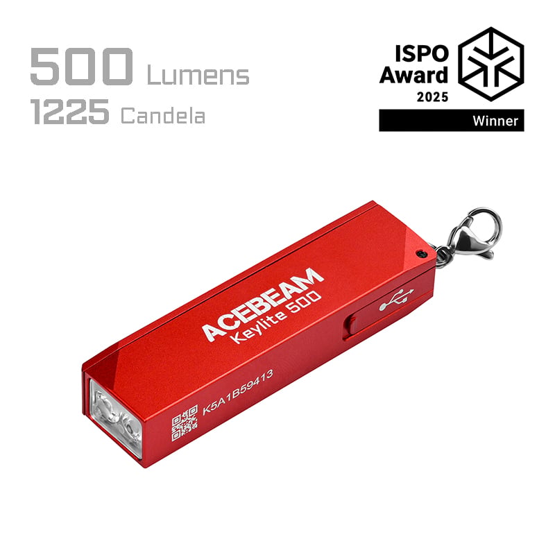 ACEBEAM Keylite 500 avaimenperävalo, 5-värivaihtoehtoa