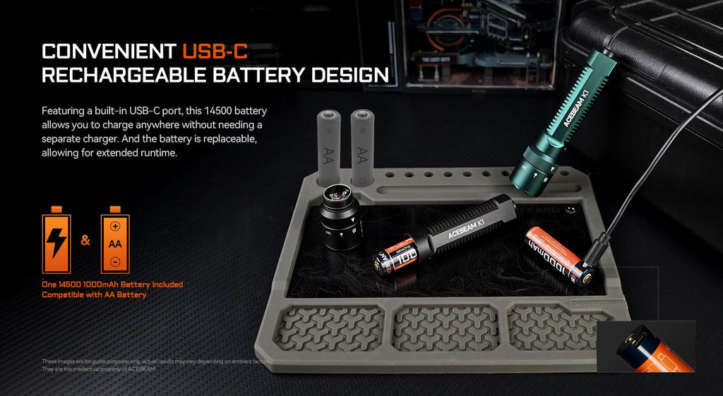 ACEBEAM K1 + Laser ja UV-valo