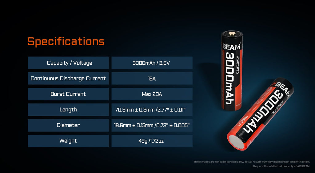 ACEBEAM 18650 3000mAh akku