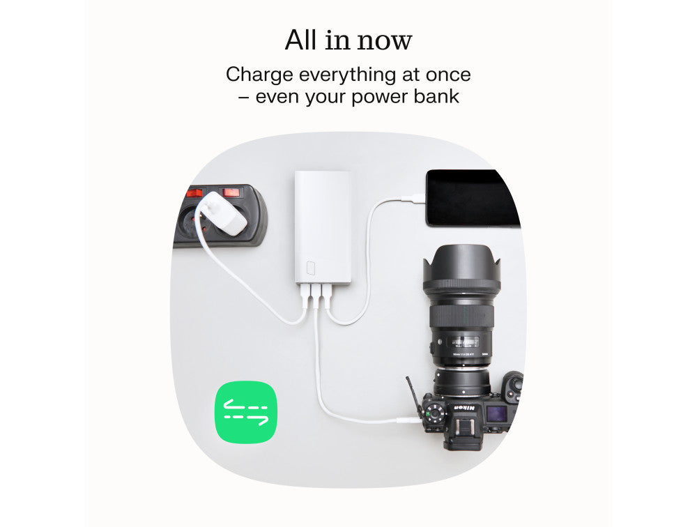Greencell PowerPlay 30 - varavirtalähde 30 000 mAh, 22,5 W, 4 porttia