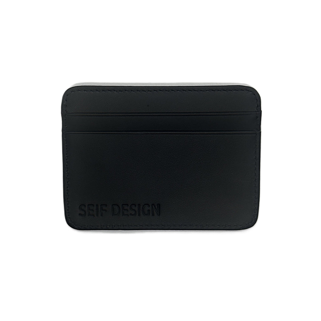Handmade leather card holder 006 – Black