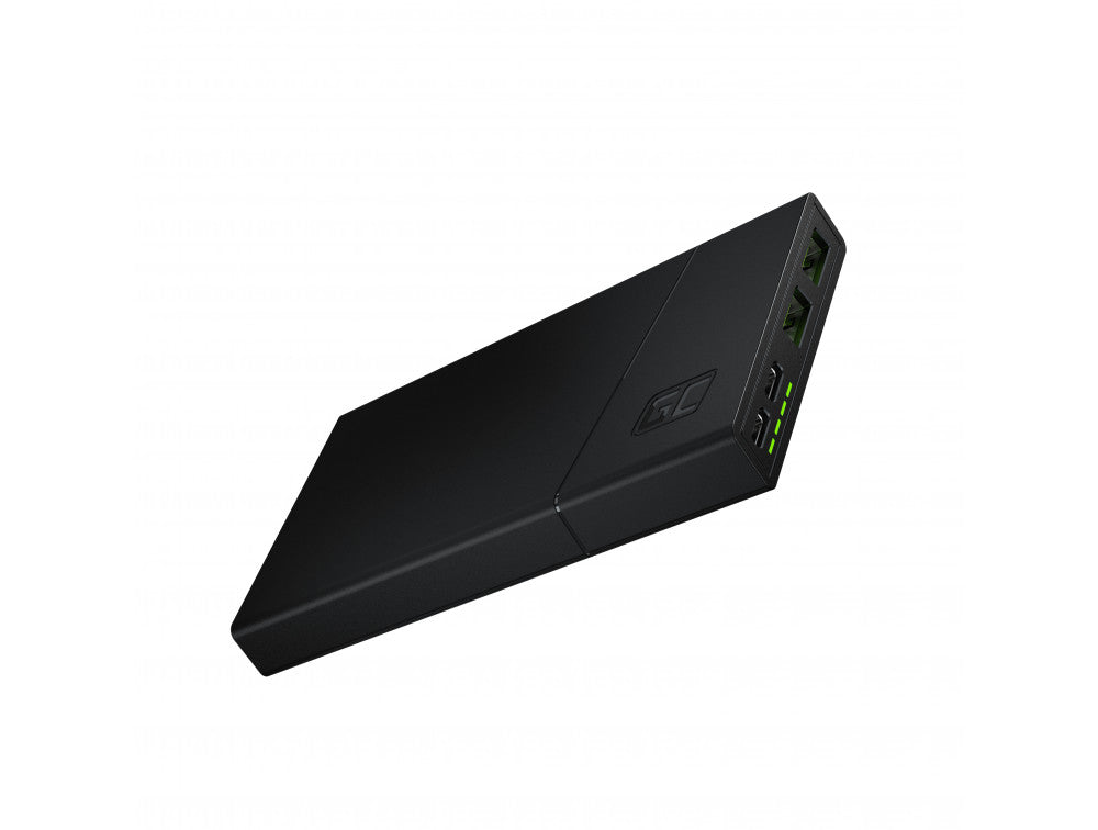 Green Cell 10000mAh Varavirtalähde, USB-C + 2 x USB-A