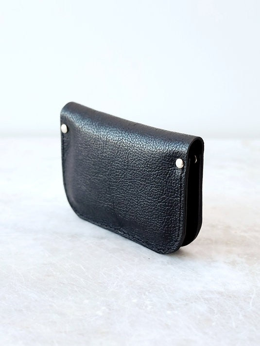 SUNDAY Wallet - Black Textured Leather