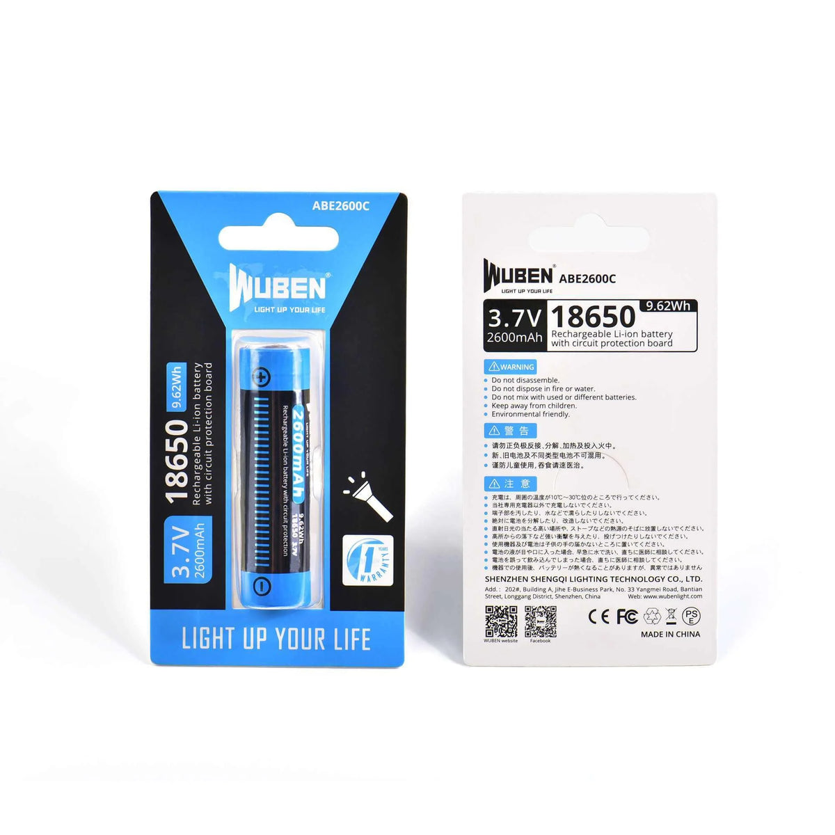 Wuben 18650 Akku 2600mAh