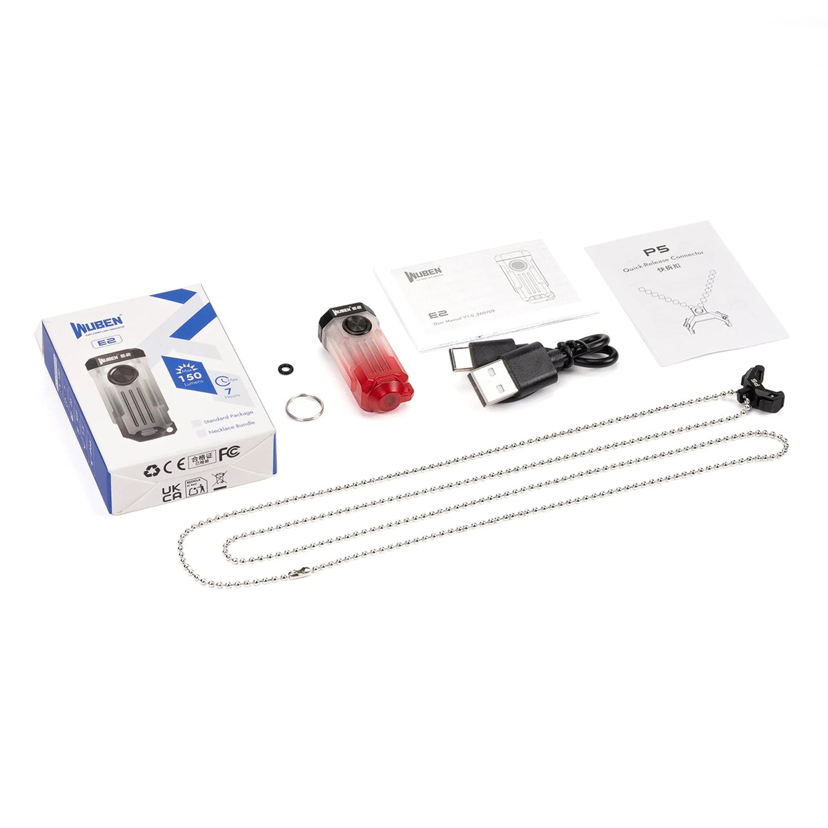Wuben E2 PULSE - mini EDC-taskulamppu - avaimenperä